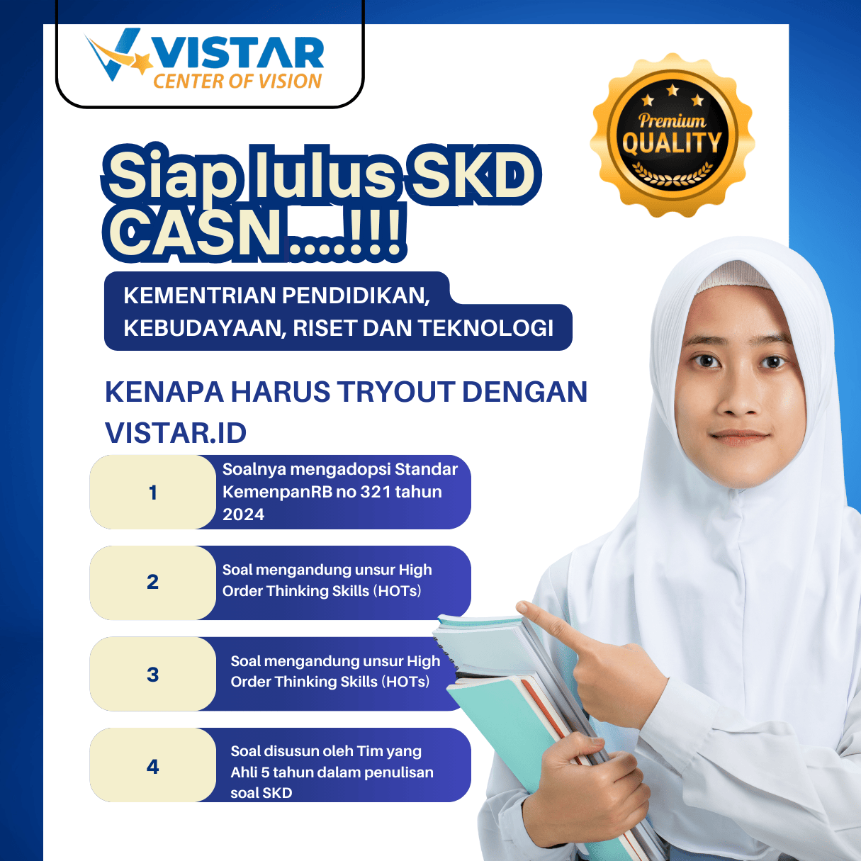 Thumbnail Tryout Terbaik - Kementrian Pendidikan, Kebudayaan, Riset dan Teknologi (PREMIUM)